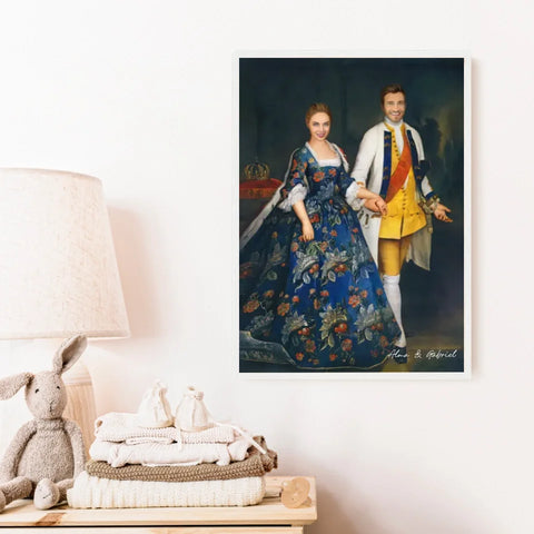 Tableau Personnalisé Portrait Photo Couple Royal Sophie Dorothée Marie et Frédéric-Guillaume, Margrave