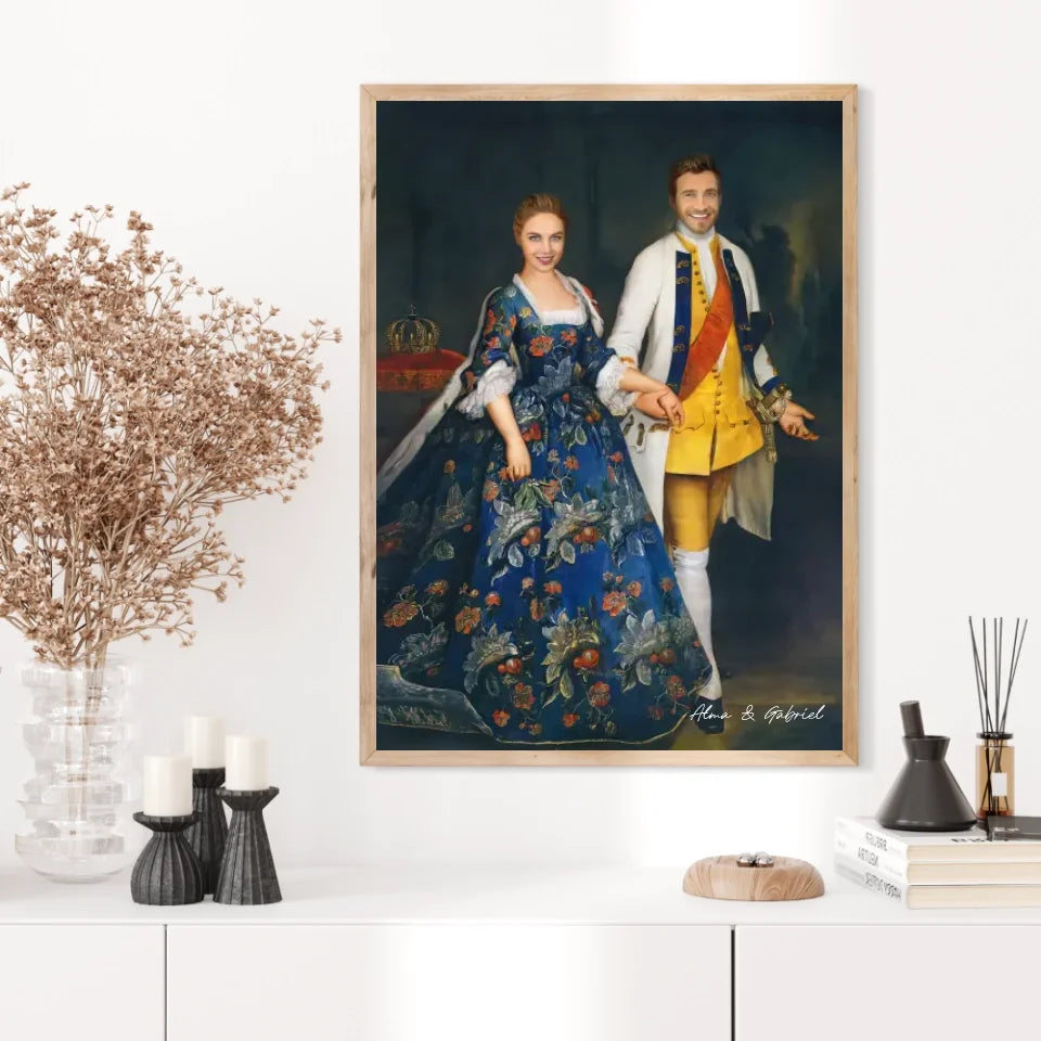 Tableau Personnalisé Portrait Photo Couple Royal Sophie Dorothée Marie et Frédéric-Guillaume, Margrave