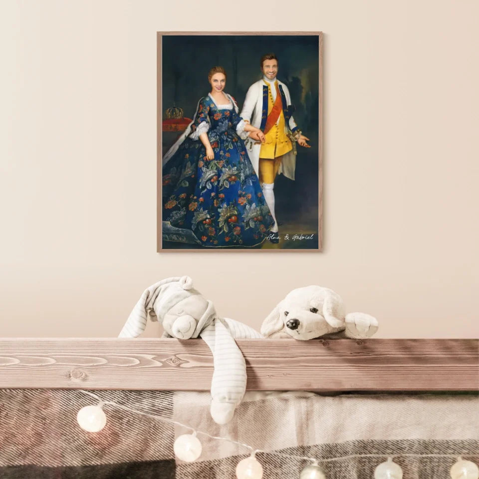 Tableau Personnalisé Portrait Photo Couple Royal Sophie Dorothée Marie et Frédéric-Guillaume, Margrave