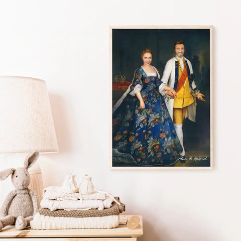 Tableau Personnalisé Portrait Photo Couple Royal Sophie Dorothée Marie et Frédéric-Guillaume, Margrave