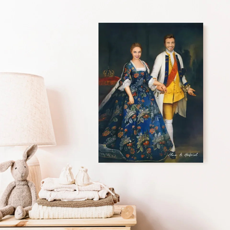 Tableau Personnalisé Portrait Photo Couple Royal Sophie Dorothée Marie et Frédéric-Guillaume, Margrave