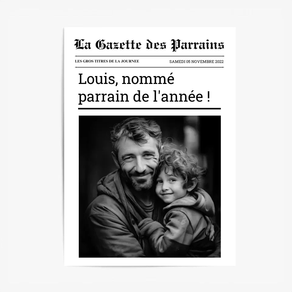 Affiche Personnalisée La Gazette des Parrains
