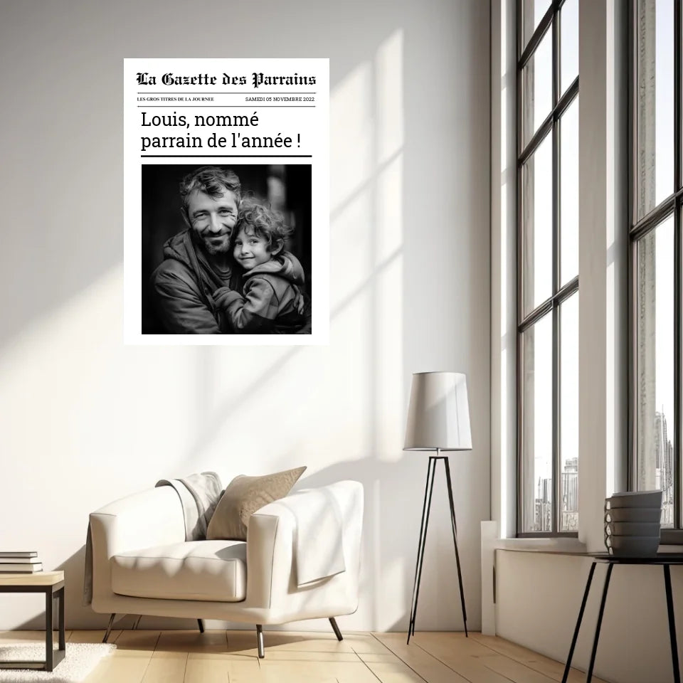 Affiche Personnalisée La Gazette des Parrains