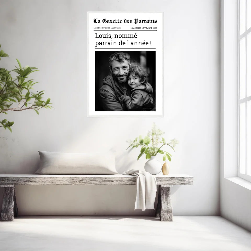 Affiche Personnalisée La Gazette des Parrains