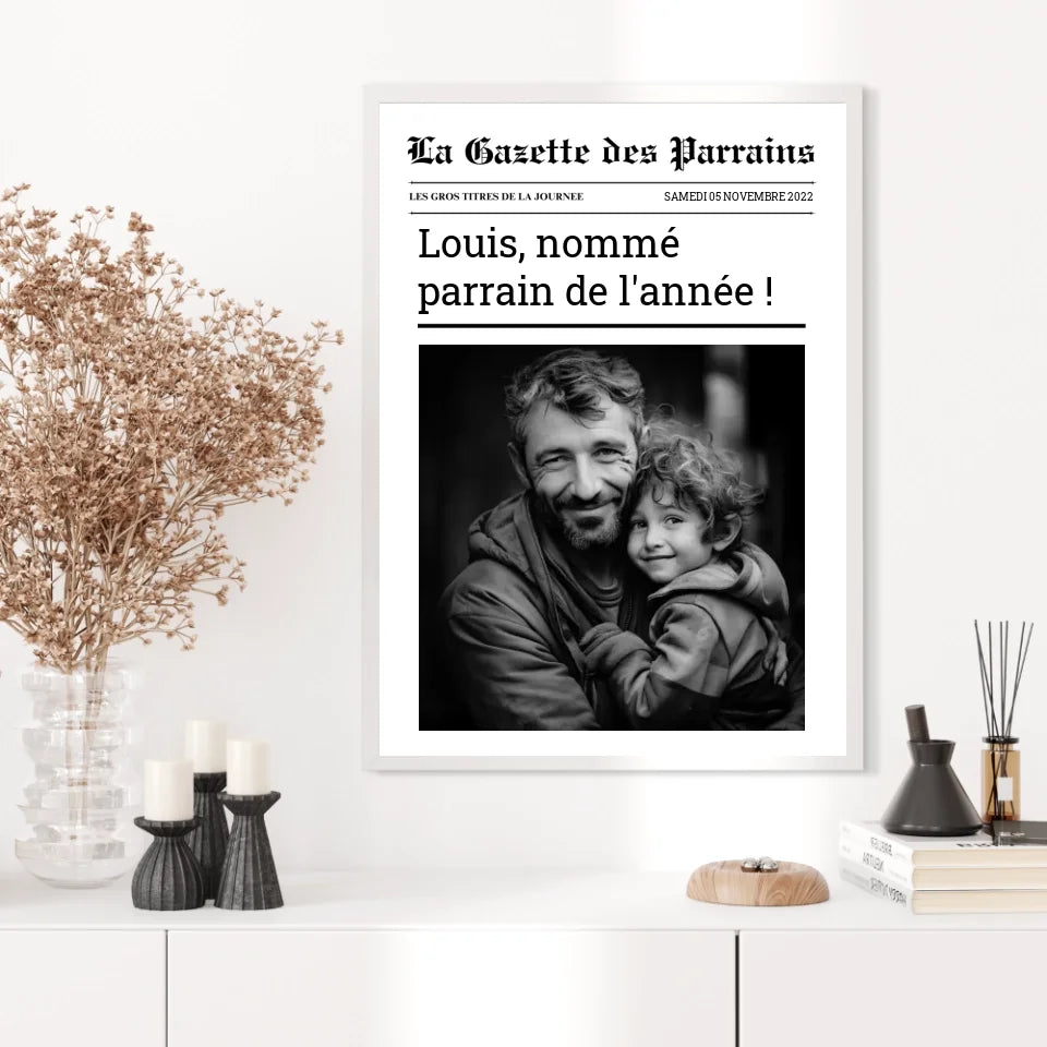 Affiche Personnalisée La Gazette des Parrains