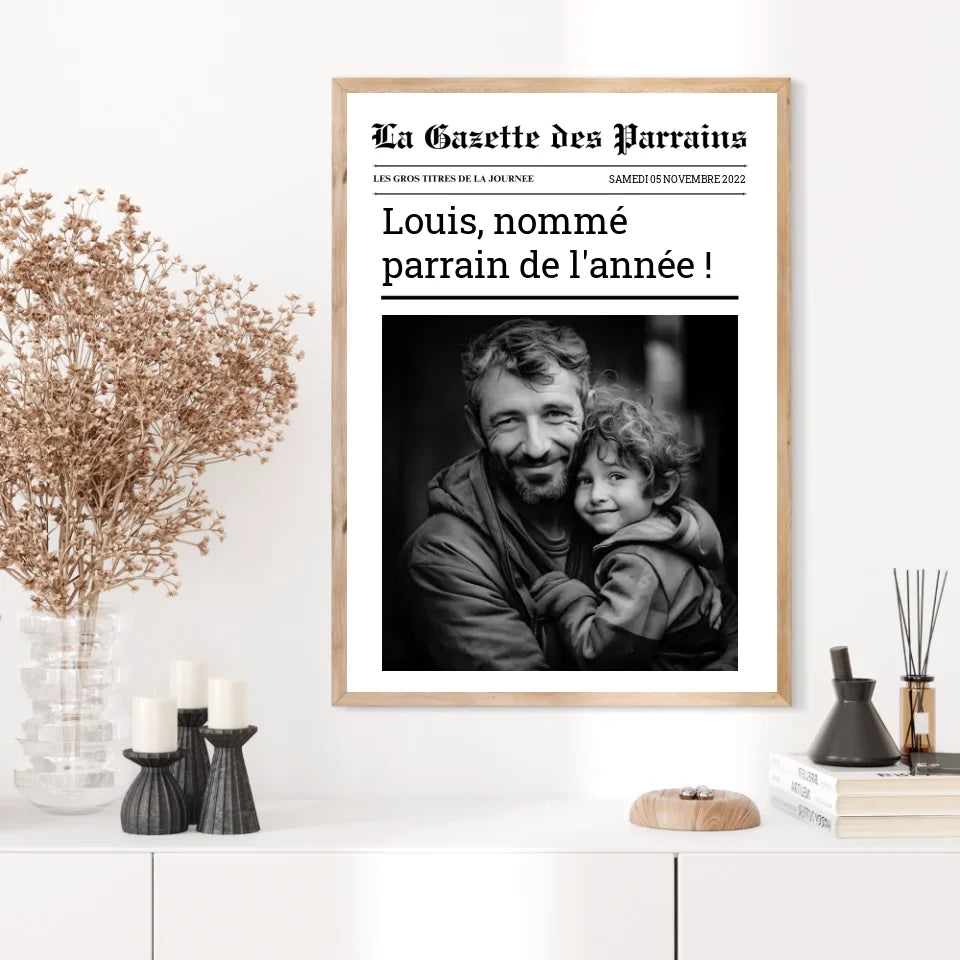 Affiche Personnalisée La Gazette des Parrains