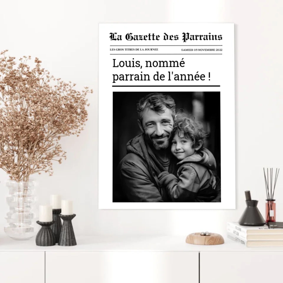 Affiche Personnalisée La Gazette des Parrains