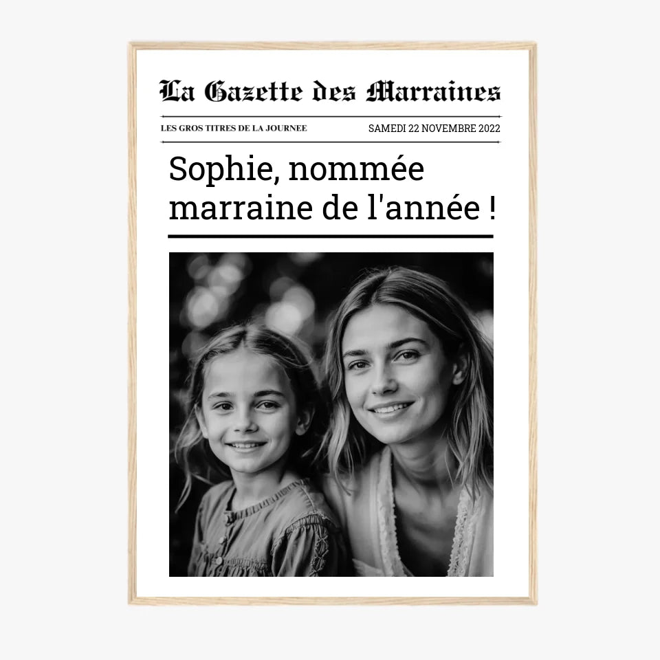 Affiche Personnalisée La Gazette des Marraines