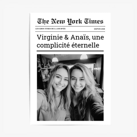 Affiche Personnalisée The New York Times Amis