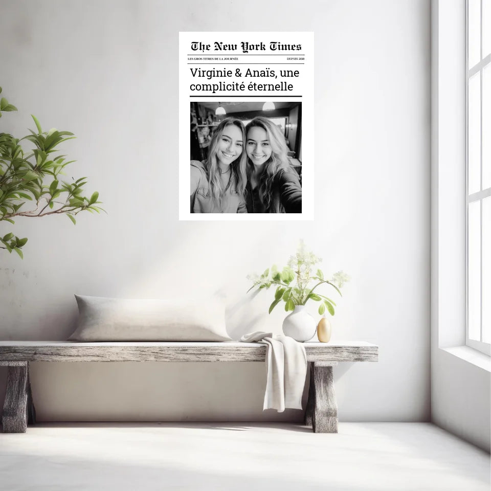 Affiche Personnalisée The New York Times Amis