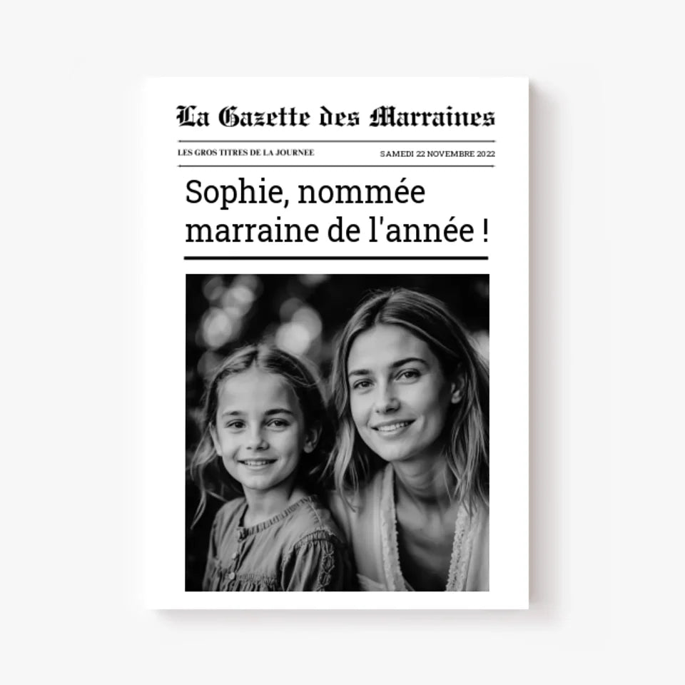 Affiche Personnalisée La Gazette des Marraines