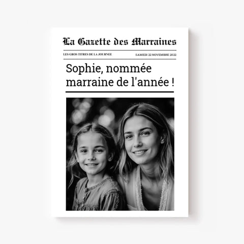 Affiche Personnalisée La Gazette des Marraines