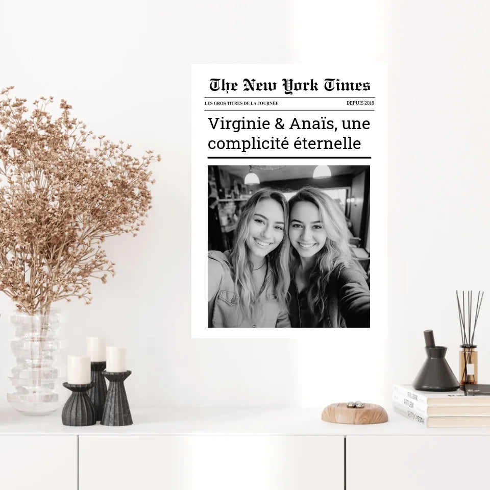 Affiche Personnalisée The New York Times Amis