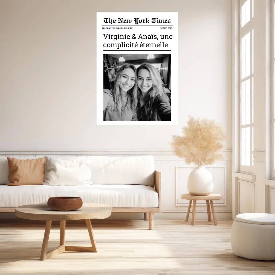 Affiche Personnalisée The New York Times Amis