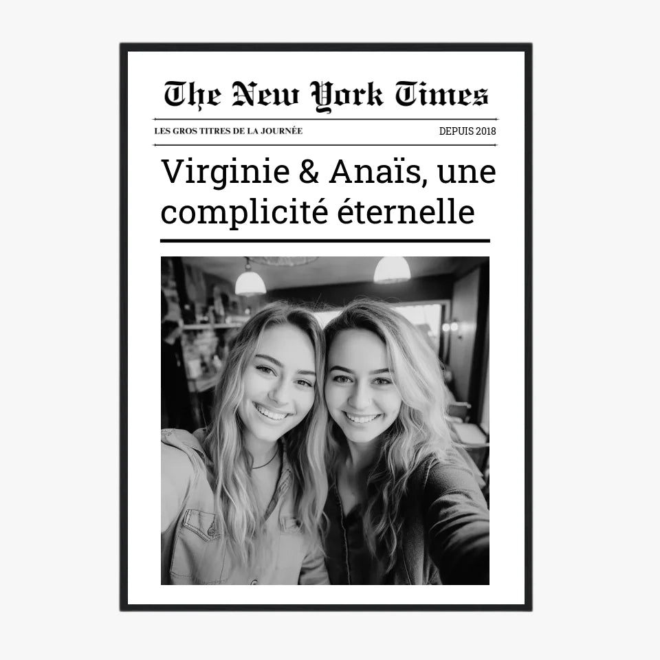 Affiche Personnalisée The New York Times Amis