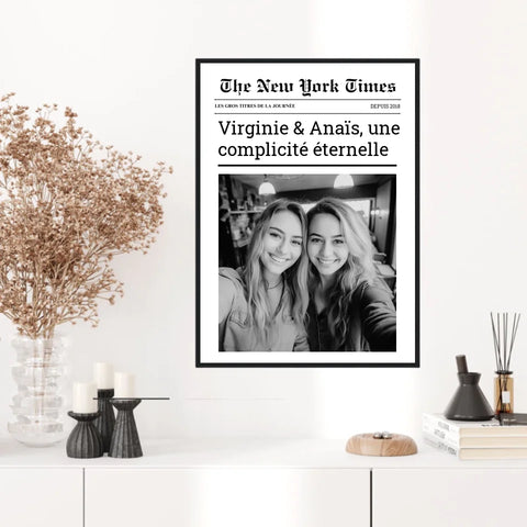 Affiche Personnalisée The New York Times Amis
