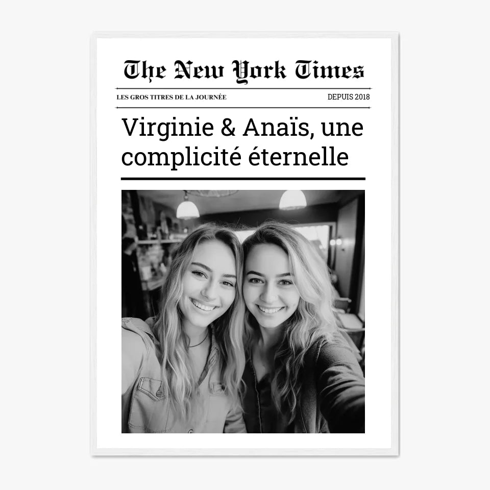 Affiche Personnalisée The New York Times Amis