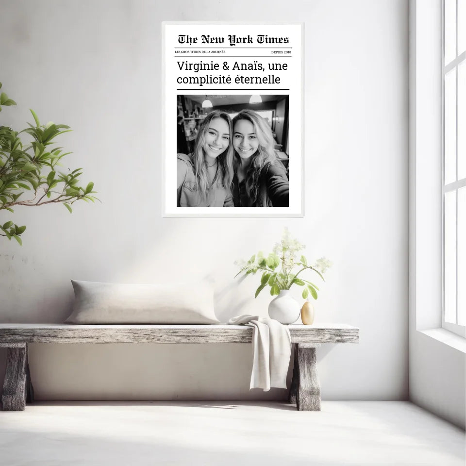 Affiche Personnalisée The New York Times Amis