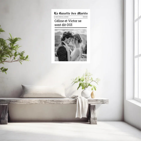 Affiche Personnalisée La Gazette des Mariés