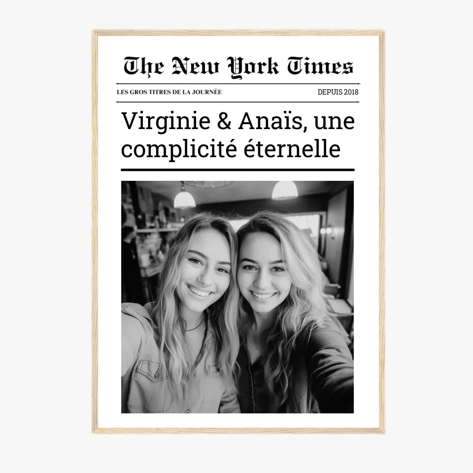 Affiche Personnalisée The New York Times Amis