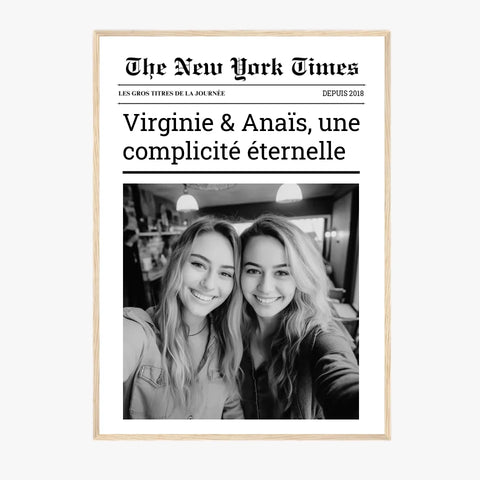 Affiche Personnalisée The New York Times Amis