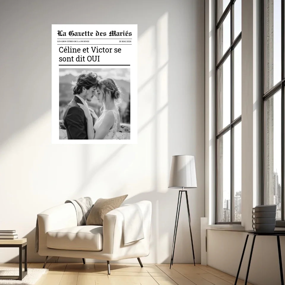 Affiche Personnalisée La Gazette des Mariés