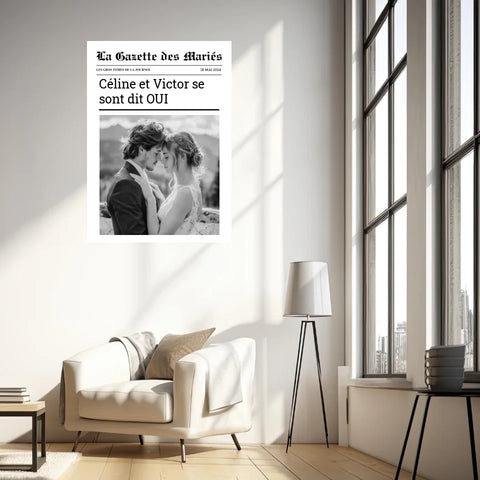 Affiche Personnalisée La Gazette des Mariés
