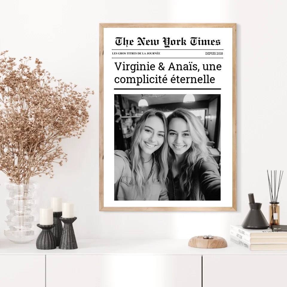 Affiche Personnalisée The New York Times Amis