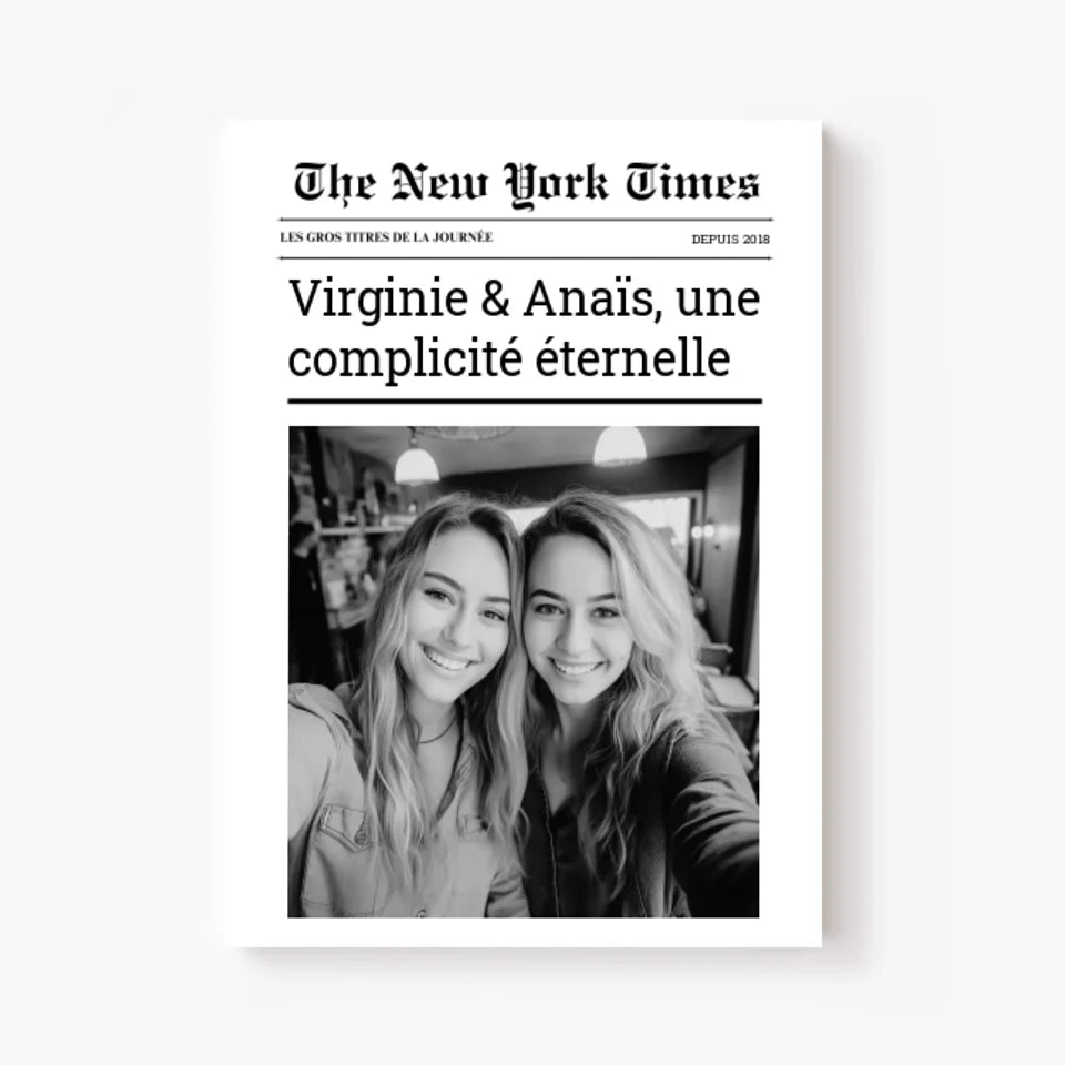 Affiche Personnalisée The New York Times Amis