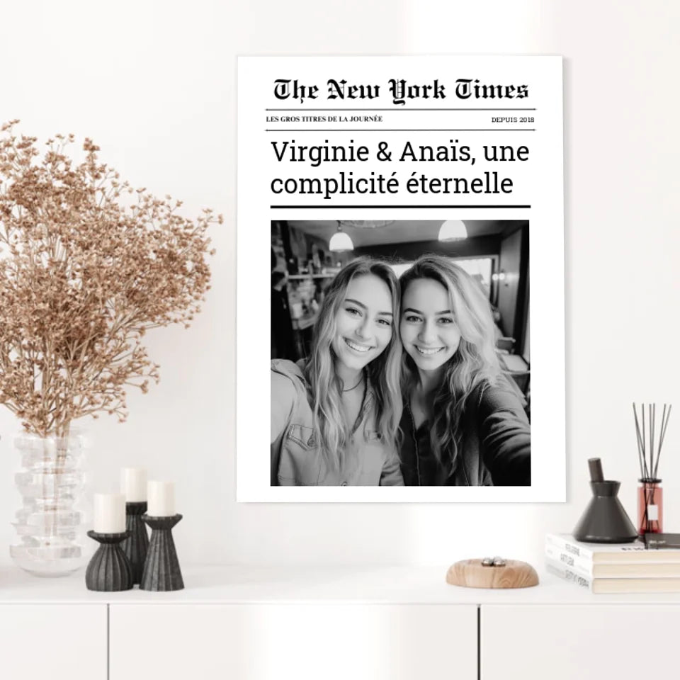 Affiche Personnalisée The New York Times Amis