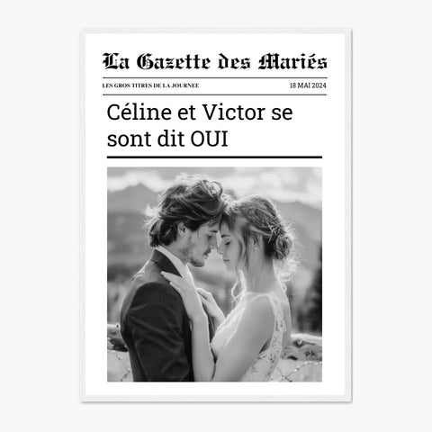 Affiche Personnalisée La Gazette des Mariés