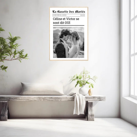 Affiche Personnalisée La Gazette des Mariés