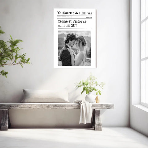 Affiche Personnalisée La Gazette des Mariés