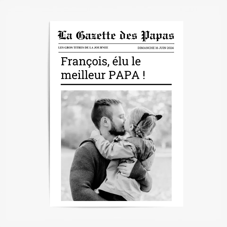 Affiche Personnalisée La Gazette des Papas