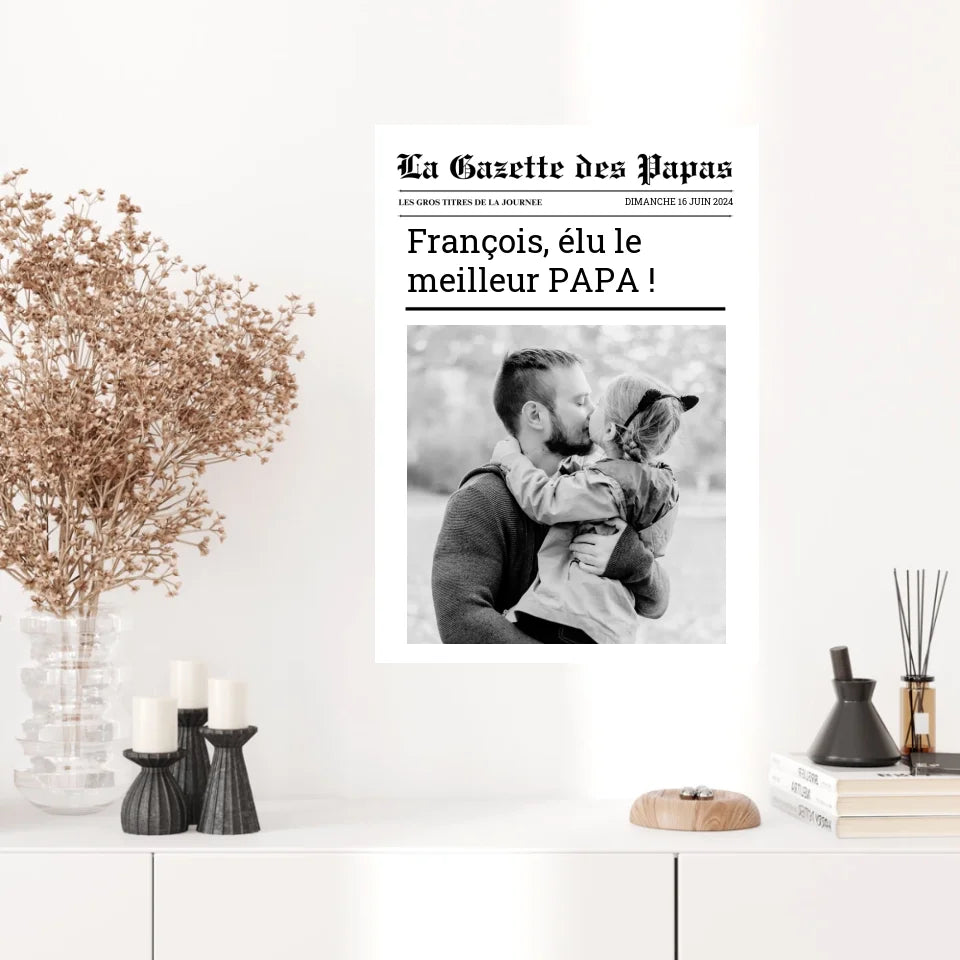 Affiche Personnalisée La Gazette des Papas