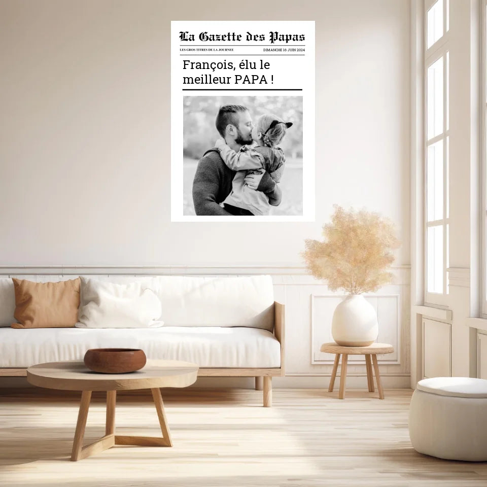 Affiche Personnalisée La Gazette des Papas