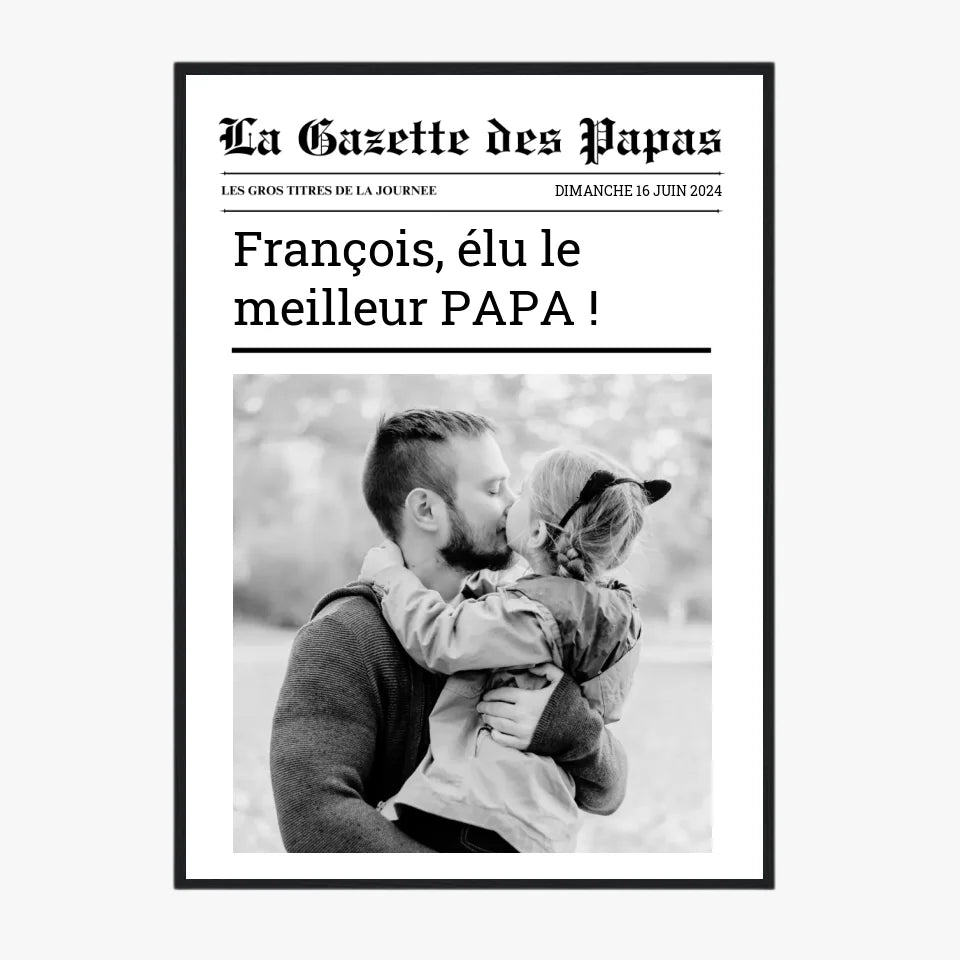 Affiche Personnalisée La Gazette des Papas