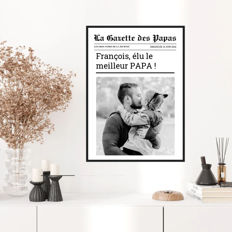 Affiche Personnalisée La Gazette des Papas