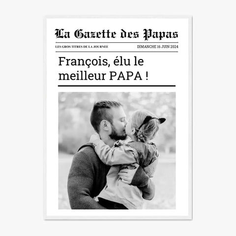 Affiche Personnalisée La Gazette des Papas