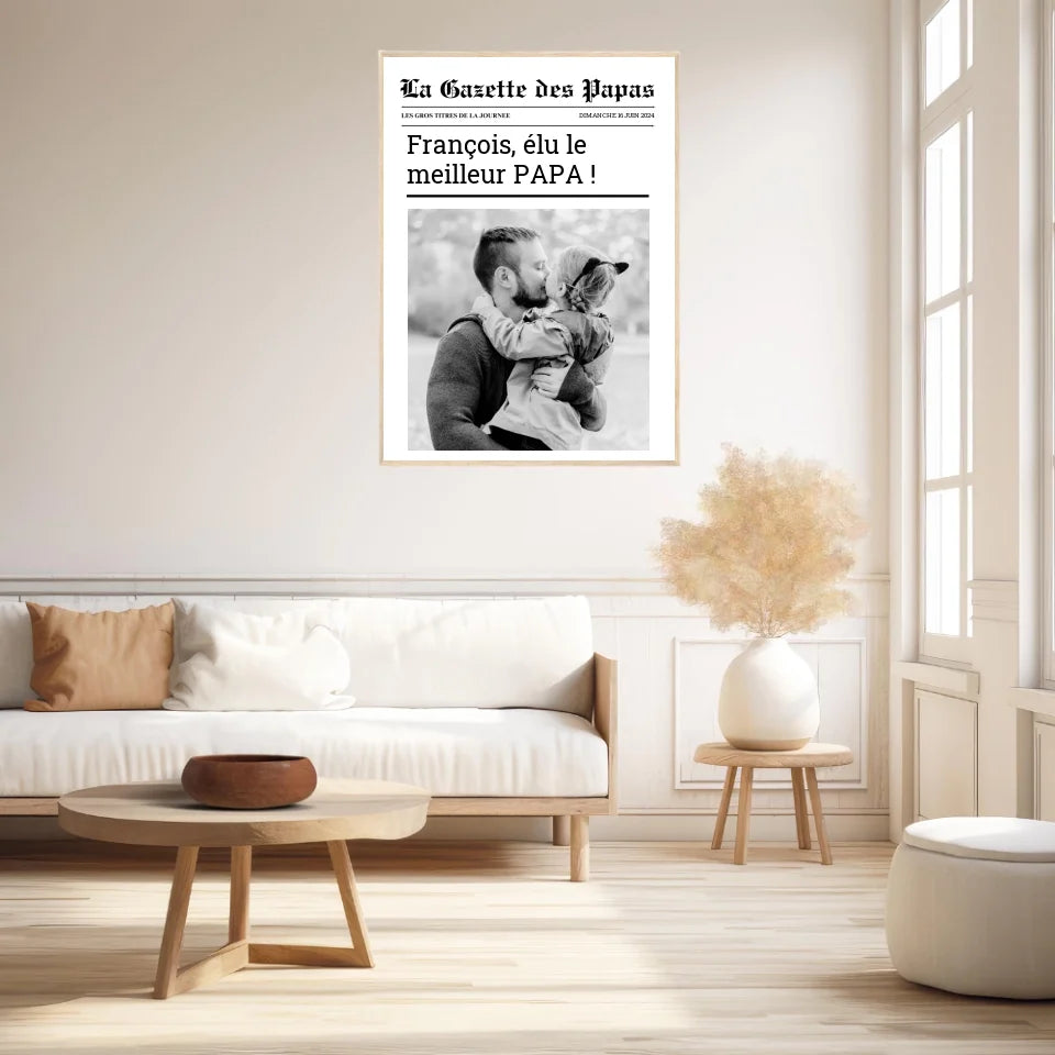 Affiche Personnalisée La Gazette des Papas