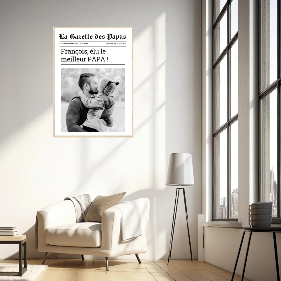 Affiche Personnalisée La Gazette des Papas