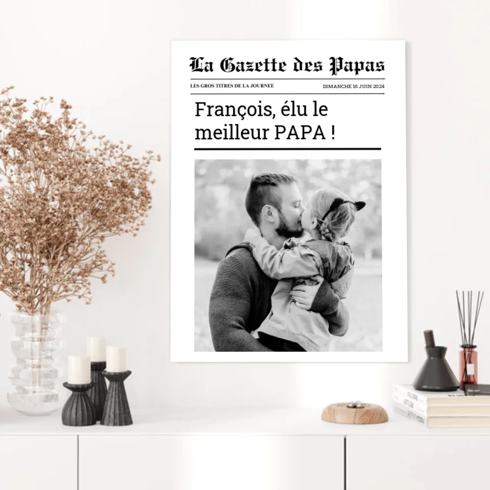 Affiche Personnalisée La Gazette des Papas