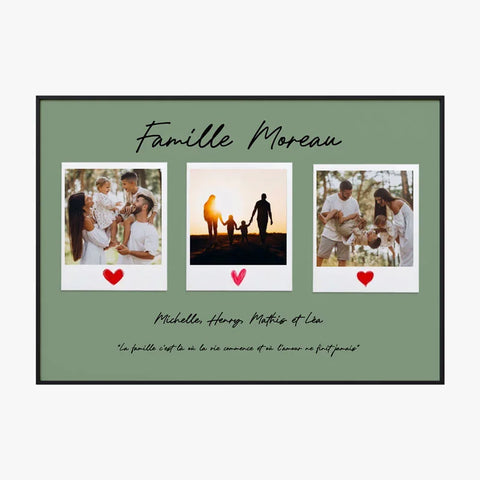 Affiche Personnalisée Famille Photo Polaroïd