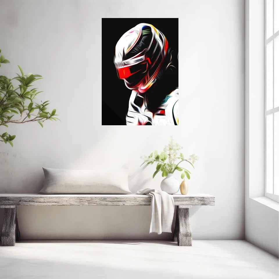 Affiche ou Tableau Lewis Hamilton Mercedes 2018 Formule 1