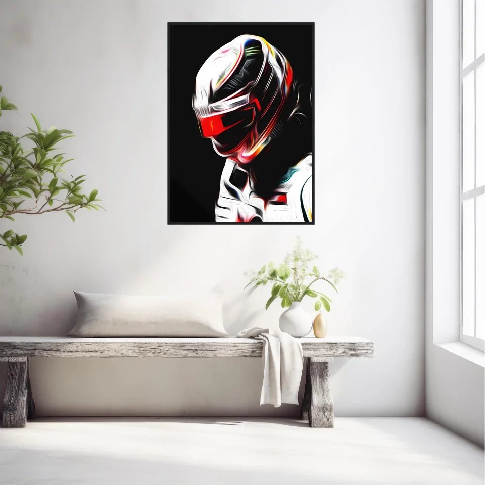 Affiche ou Tableau Lewis Hamilton Mercedes 2018 Formule 1