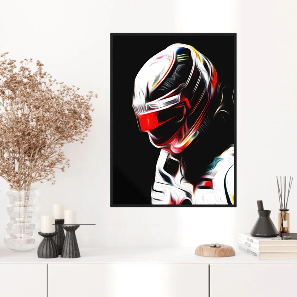 Affiche ou Tableau Lewis Hamilton Mercedes 2018 Formule 1