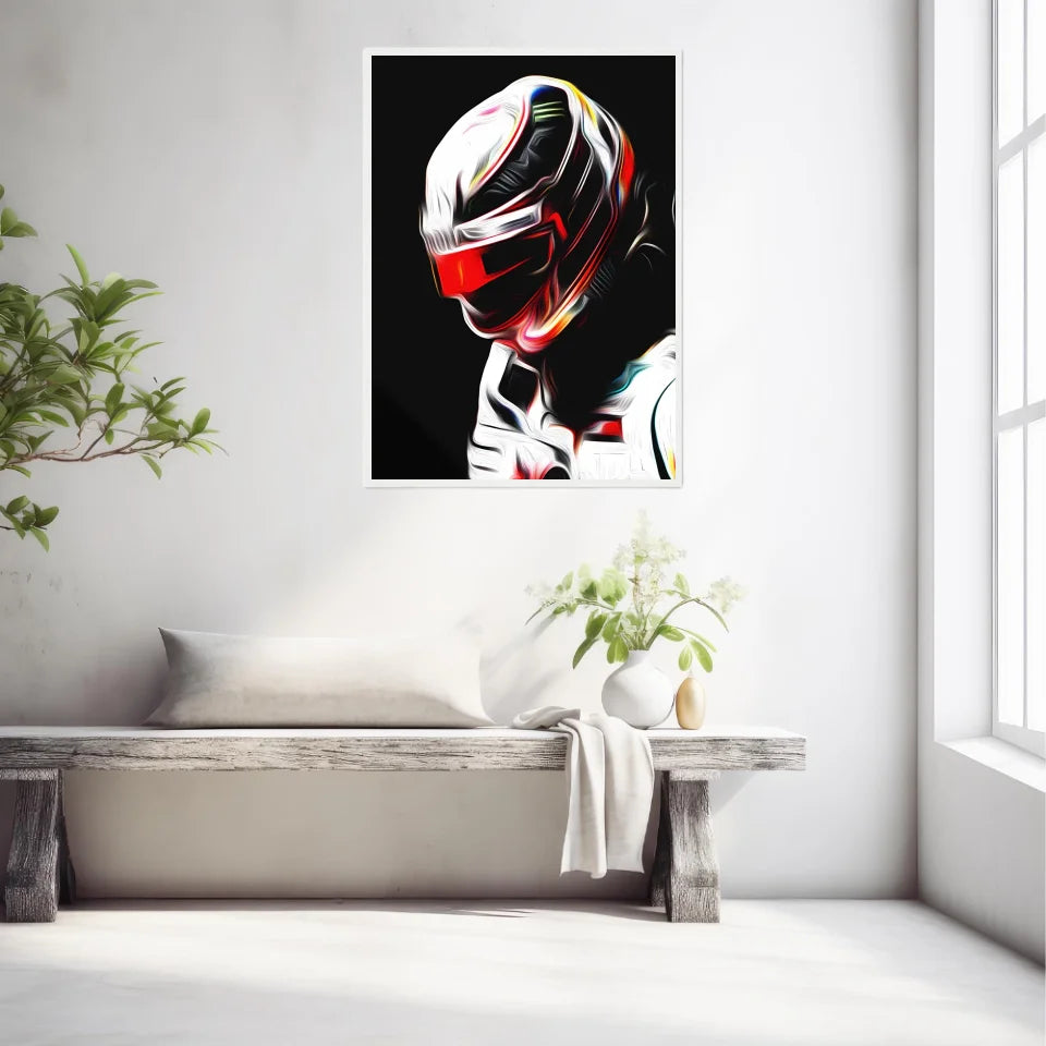 Affiche ou Tableau Lewis Hamilton Mercedes 2018 Formule 1