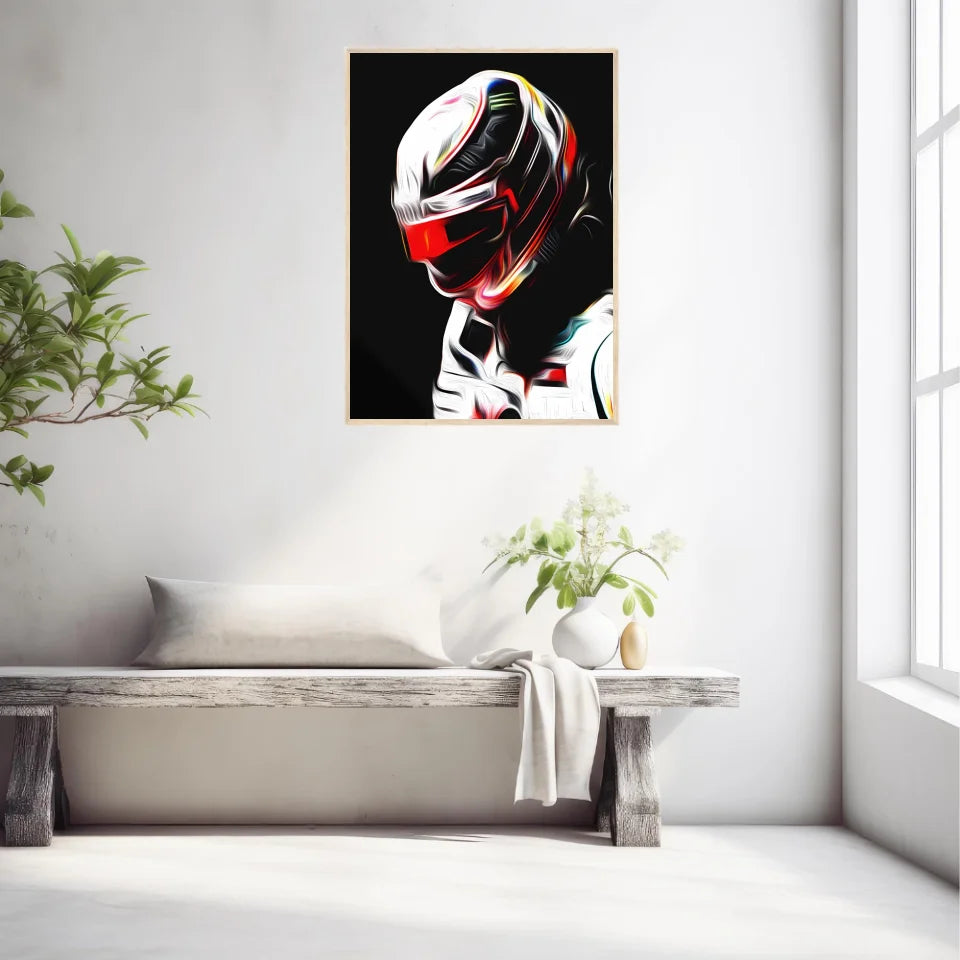 Affiche ou Tableau Lewis Hamilton Mercedes 2018 Formule 1