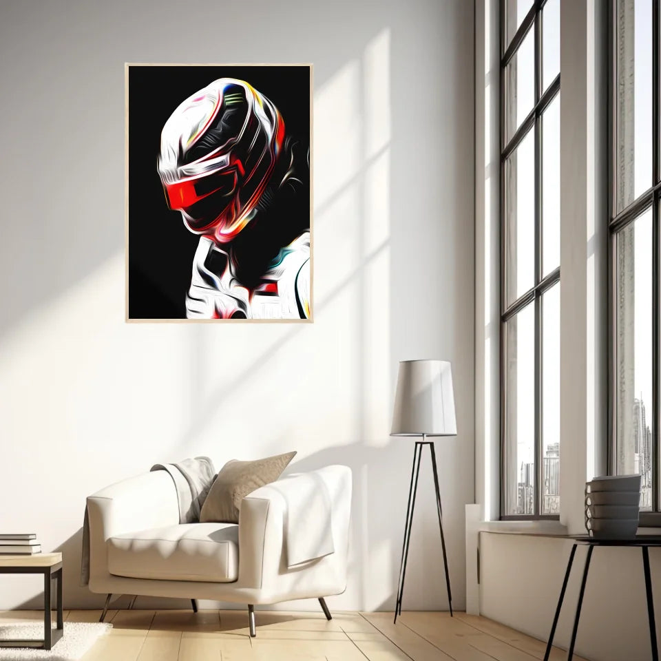Affiche ou Tableau Lewis Hamilton Mercedes 2018 Formule 1