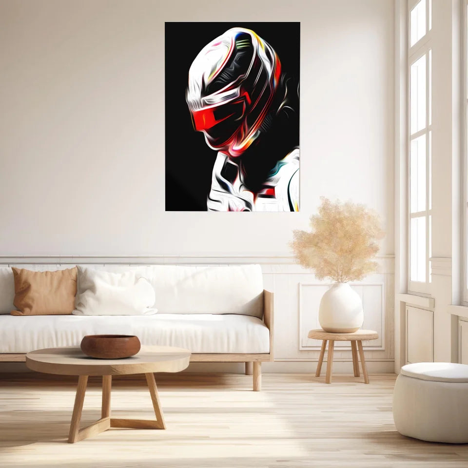 Affiche ou Tableau Lewis Hamilton Mercedes 2018 Formule 1